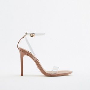 High-Heeled Vinyl Sandals